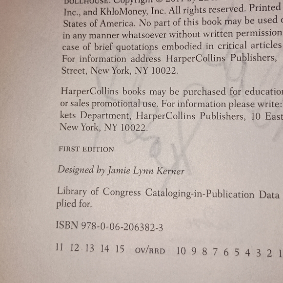 Signed First Edition KARDASHIANS Dollhouse Book - Signed by Khloe and Kourtney - Picture 3 of 9